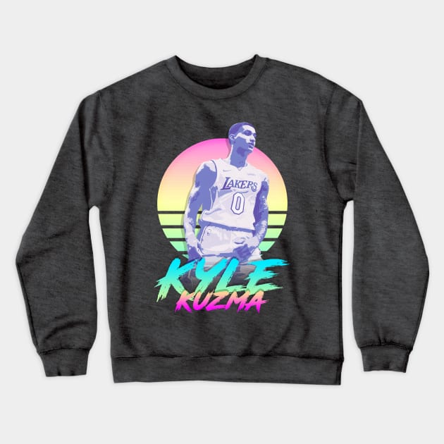 Kyle Kuzma Retro Futuristic Aesthetic Crewneck Sweatshirt by StupidHead